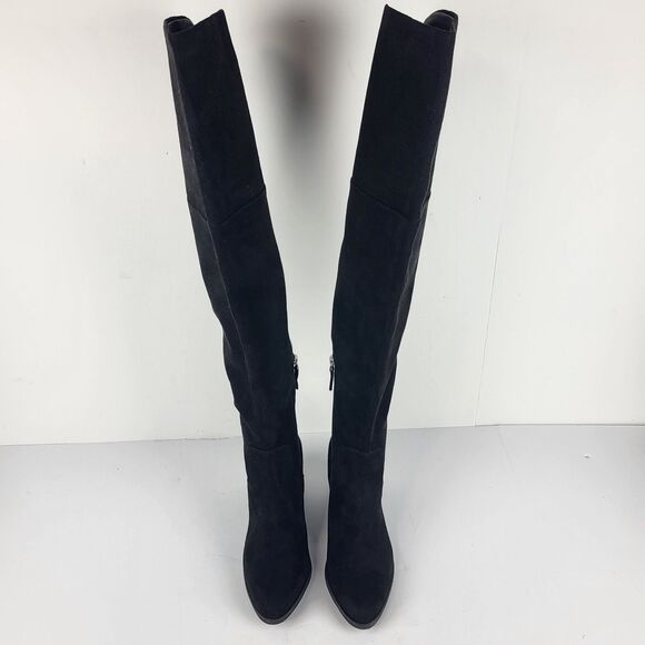 BP. Luke Over The Knee Tall Boots Black Faux Suede Size 6M - Picture 13 of 16